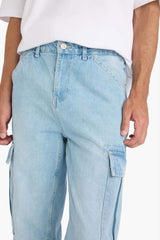 100% Cotton Relax Fit Straight Leg Jeans