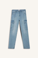 100% Cotton Relax Fit Straight Leg Jeans