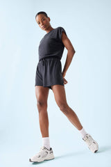 DeFactoFit Standard Fit Crew Neck Basic Sports Jumpsuit