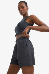 DeFactoFit Crop Top Crew Neck Modal Sports Tank Top