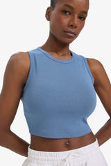 DeFactoFit Crop Top Crew Neck Modal Sports Tank Top