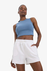 DeFactoFit Crop Top Crew Neck Modal Sports Tank Top