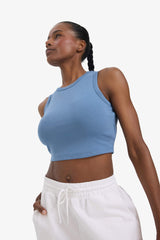 DeFactoFit Crop Top Crew Neck Modal Sports Tank Top