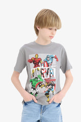 Boys Marvel Comics Crew Neck Short Sleeve T-Shirt