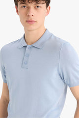 Standard Fit Short Sleeve Knitwear Polo T-Shirt