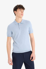 Standard Fit Short Sleeve Knitwear Polo T-Shirt