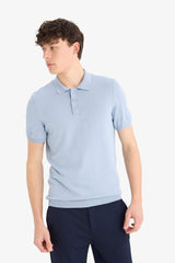 Standard Fit Short Sleeve Knitwear Polo T-Shirt