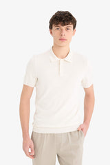 Standard Fit Short Sleeve Knitwear Polo T-Shirt