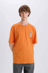 100% Cotton Tom & Jerry Boxy Fit Crew Neck Back Printed Short Sleeve T-Shirt