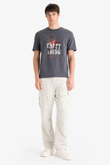 Regular Fit Crew Neck Printed T-Shirt