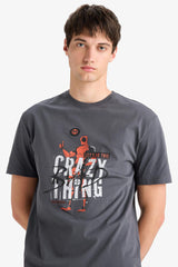 Regular Fit Crew Neck Printed T-Shirt