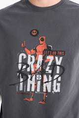 Regular Fit Crew Neck Printed T-Shirt