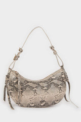 Women's Faux Leather Snake Skin Patterned Shoulder Bag
