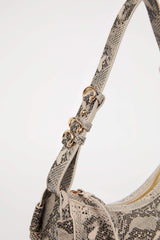 Women's Faux Leather Snake Skin Patterned Shoulder Bag