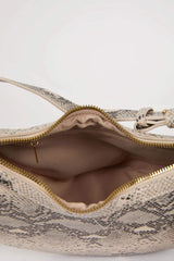 Women's Faux Leather Snake Skin Patterned Shoulder Bag