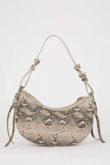 Women's Faux Leather Snake Skin Patterned Shoulder Bag