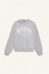 Oversize Wide-Mould Hooded Printed Thick Sweatshirt