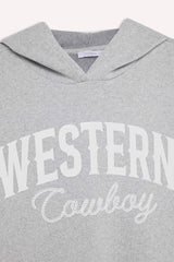 Oversize Wide-Mould Hooded Printed Thick Sweatshirt