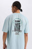 DeFactoFit Boxy Fit Crew Neck Printed Sports Tulle T-Shirt