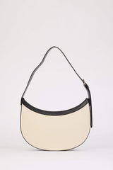 Women's Canvas Look Faux Leather Shoulder Bag