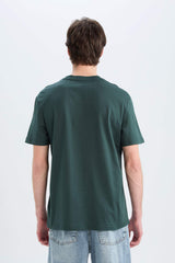 100% Cotton Regular Fit Crew Neck Printed Short Sleeve T-Shirt