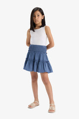 Girls Gipel Flounce Viscose Skirt