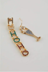 Women New Year's Themed 2-Piece Earrings