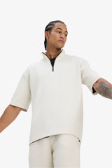 DeFactoFit Standard Fit Zippered Sports Scuba Fabric T-Shirt