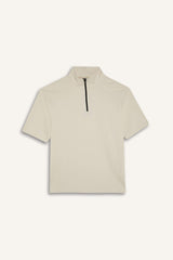 DeFactoFit Standard Fit Zippered Sports Scuba Fabric T-Shirt