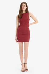Bodycon Crew Neck Mini Dress