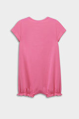 Baby Girl Newborn Unicorn Printed Combed Cotton 2-Piece Short Sleeve Jumpsuit