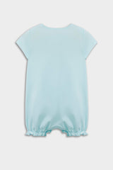 Baby Girl Newborn Floral Combed Cotton 2-Piece Short Sleeve Jumpsuit