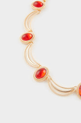 Women's Red Stone Necklace