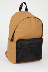 Men Faux Leather Backpack