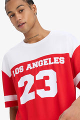 DeFactoFit Quick Drying Oversize Wide Mold Crew Neck Printed Sports Short Sleeve T-Shirt