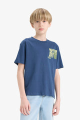 Boys Crew Neck Printed Short Sleeve T-Shirt