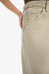 Baggy Fit Washed Normal Waist Gabardine Trousers