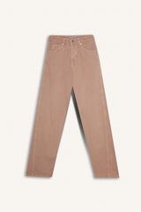 Baggy Fit Washed Normal Waist Gabardine Trousers