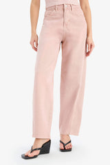 Baggy Fit Washed Normal Waist Gabardine Trousers
