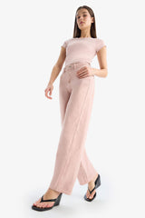 Baggy Fit Washed Normal Waist Gabardine Trousers