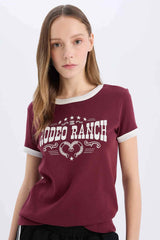 Coool Regular Fit Cycling Collar Printed Ribana Short Sleeve T-shirt