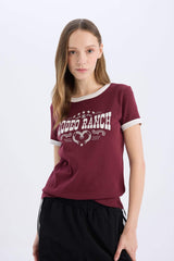 Coool Regular Fit Cycling Collar Printed Ribana Short Sleeve T-shirt