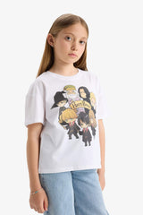 Girls Harry Potter Relax Fit Crew Neck Short Sleeve T-Shirt