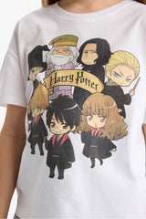Girls Harry Potter Relax Fit Crew Neck Short Sleeve T-Shirt