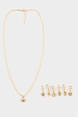 Female Gold Detailed Interchangeable Flying Charm Pendant