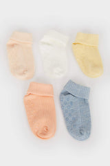Girl Baby Non Slip Sole 5 P much Cotton Long Socks