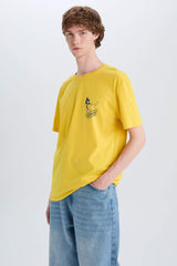 100% Cotton Looney Tunes Regular Fit Crew Neck Short Sleeve T-Shirt