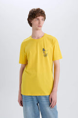 100% Cotton Looney Tunes Regular Fit Crew Neck Short Sleeve T-Shirt