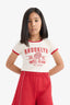 Girl Corduroy Printed T-Shirt Shorts 2 Piece Set