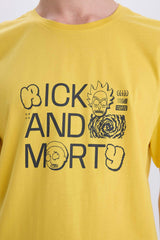 100% Cotton Rick and Morty Regular Fit Crew Neck Short Sleeve T-Shirt